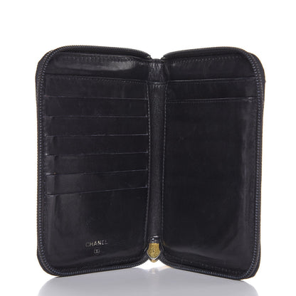 Chanel Caviar Timeless CC Zip Around Organizer Wallet Black 5 of 11