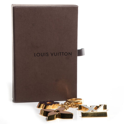 Louis Vuitton Fleur De Monogram Bag Charm Dore 4 of 4
