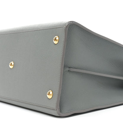 Christian Dior Grained Calfskin Large St. Honore Tote Grey Stone 9 of 9