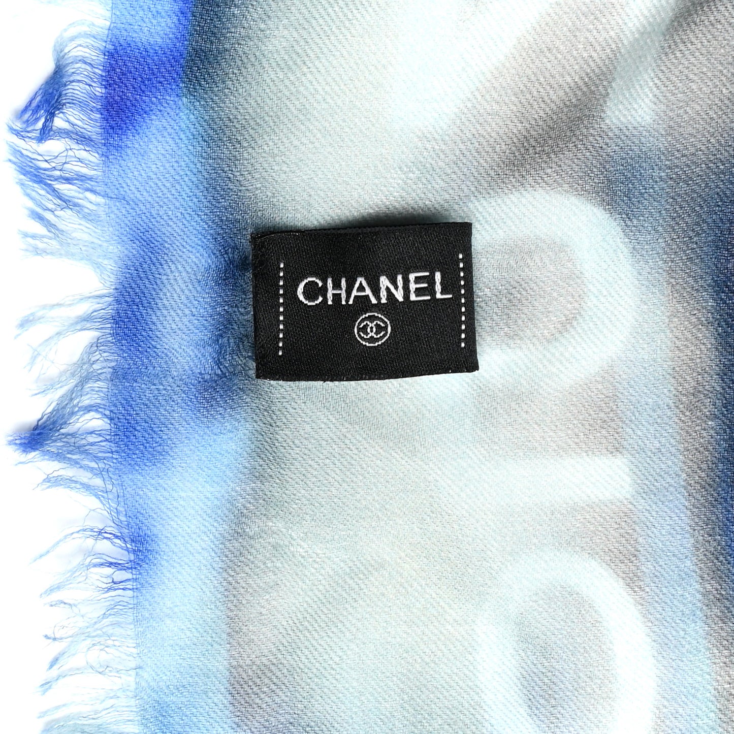 Cashmere CC Logo Scarf Blue White