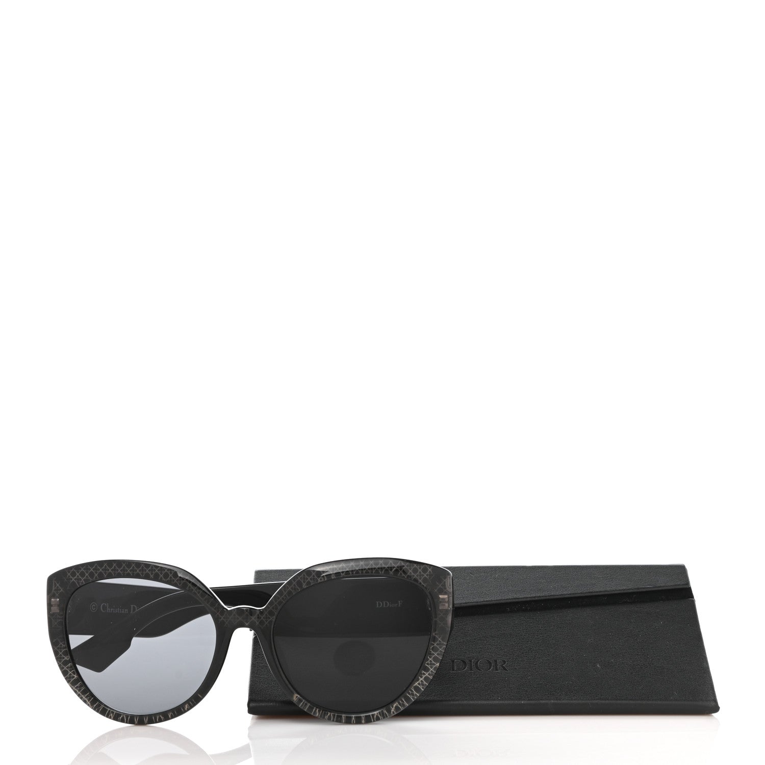 Christian Dior Acetate DDiorF Cat Eye Sunglasses Black 10 of 10