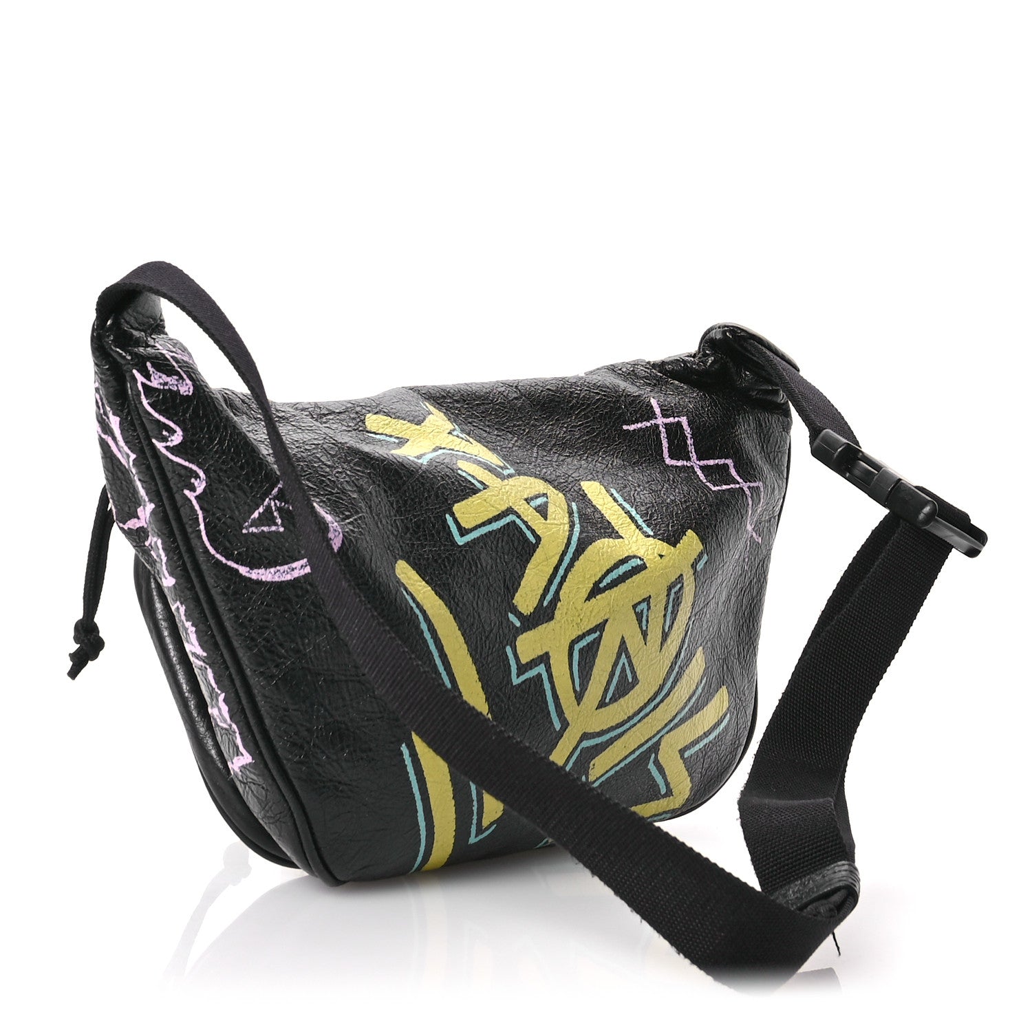 Balenciaga Agneau Arena Graffiti All Over Explorer Belt Bag Black Multicolor 3 of 11