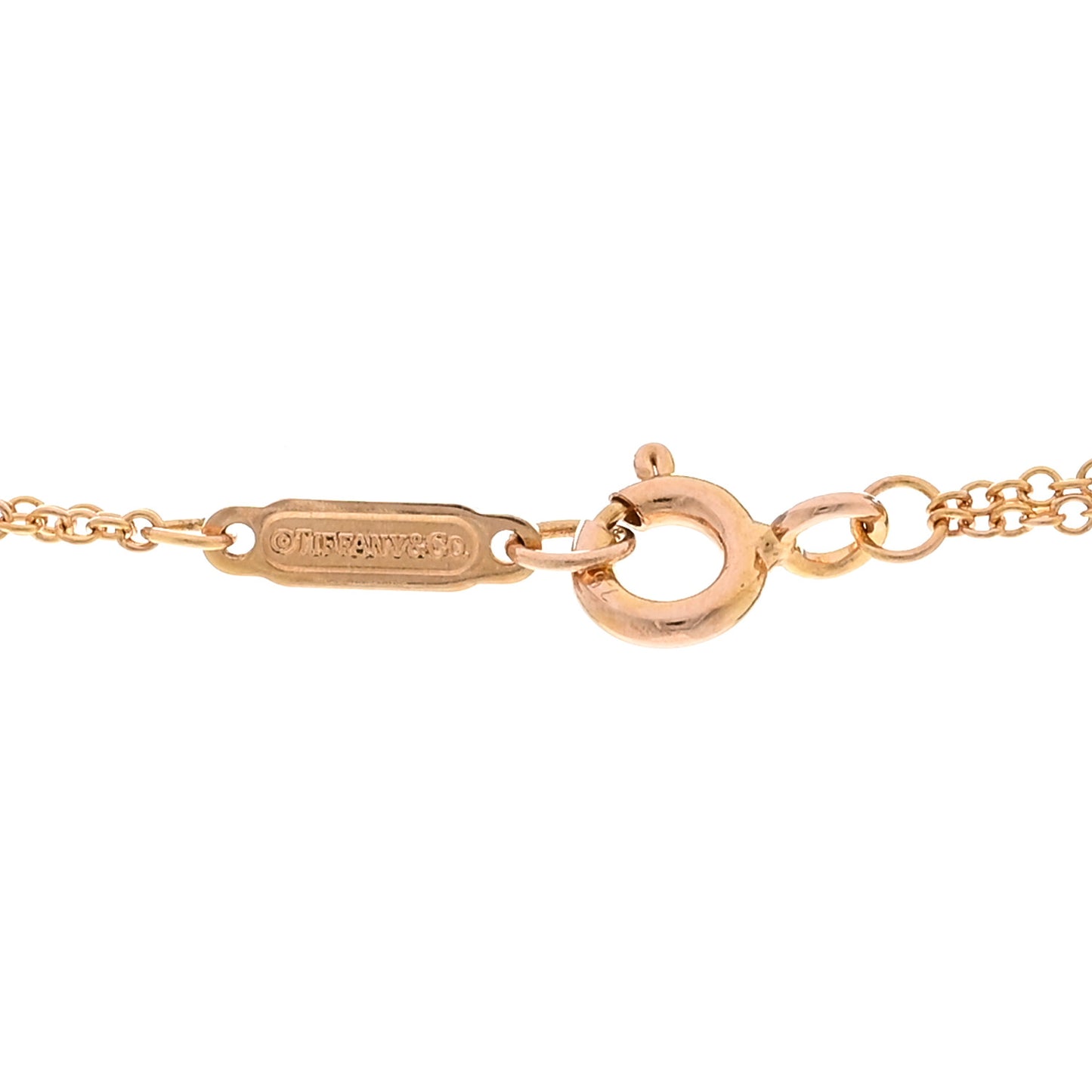 18K Rose Gold Infinity Double Chain Pendant Necklace