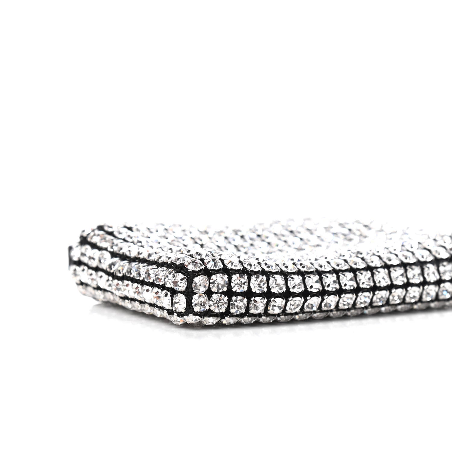 Alexander Wang Mesh Crystal Rhinestone Nano Heiress Shoulder Bag Black Silver 9 of 10