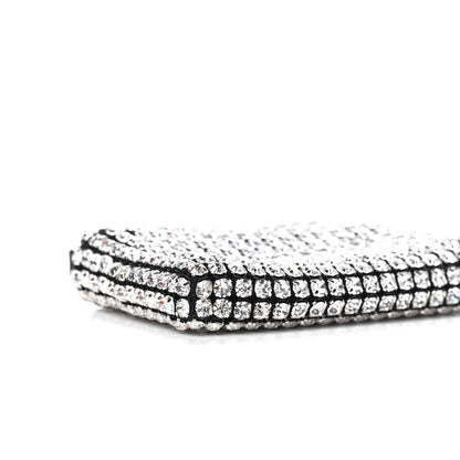 Alexander Wang Mesh Crystal Rhinestone Nano Heiress Shoulder Bag Black Silver 9 of 10