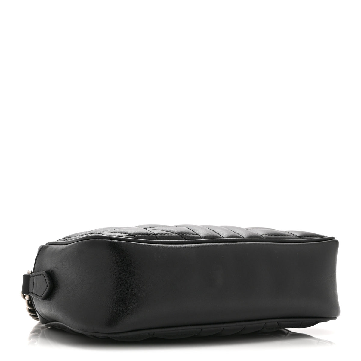 Calfskin Matelasse Aria Small GG Marmont Chain Shoulder Bag Black