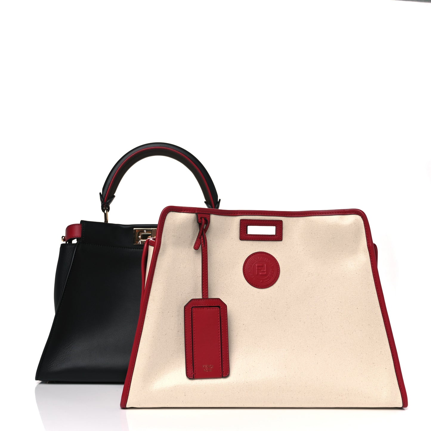 Vitello Seta Century Nappa Medium Peekaboo Iconic Defender Satchel Black Fragola Maya