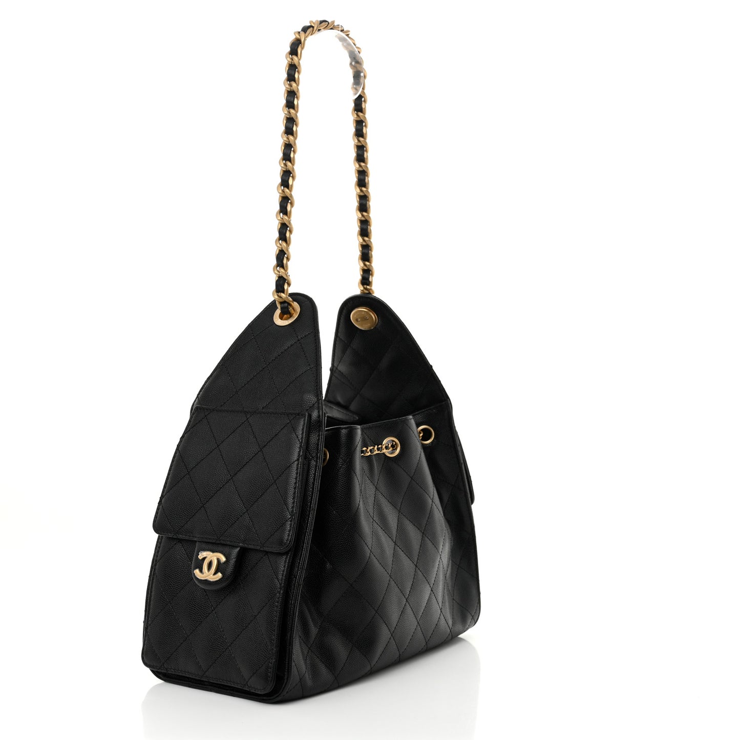 Caviar Quilted Small Chanel 25 Handbag Black