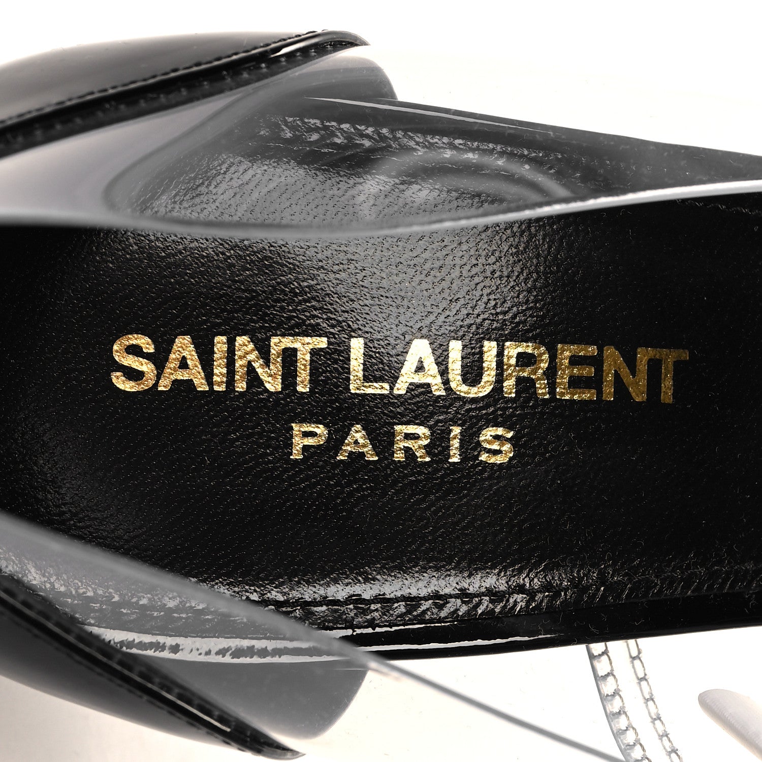 Saint Laurent Patent Calfskin PVC Opyum 110 Pump 40 Black Transparent 8 of 9