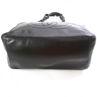 Chanel Lambskin Large CC Stitched Tote Black 4 of 12