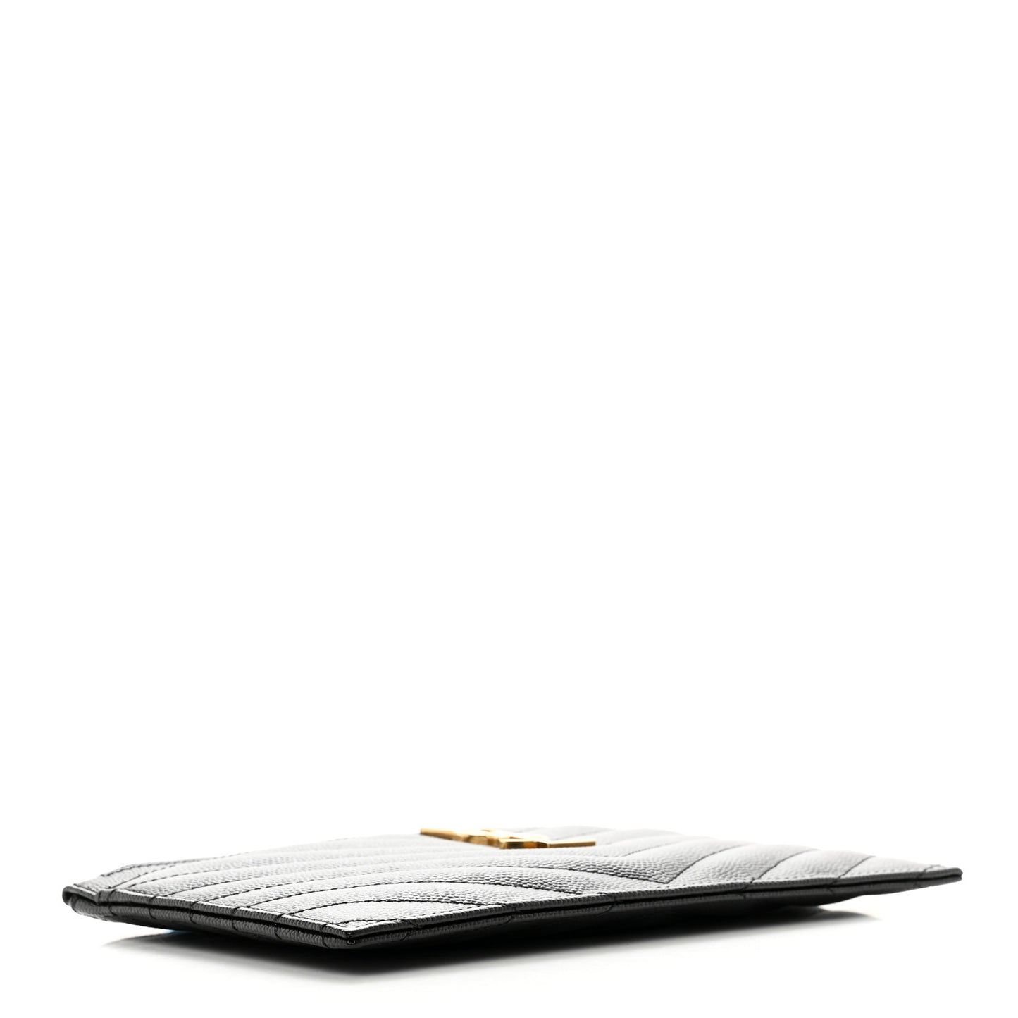 Grain De Poudre Chevron Monogram Bill Pouch Black
