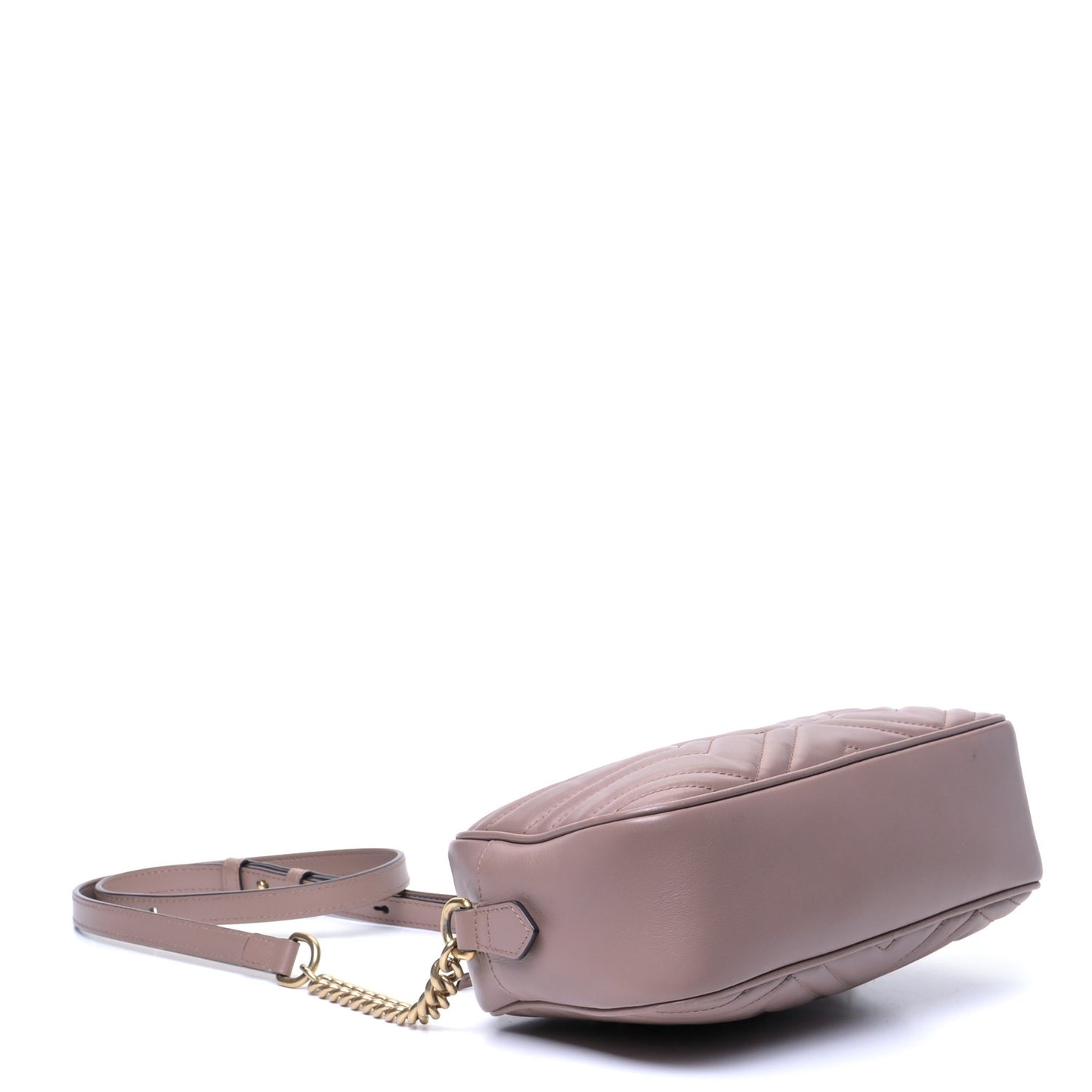 Calfskin Matelasse Small GG Marmont Chain Shoulder Bag Porcelain Rose