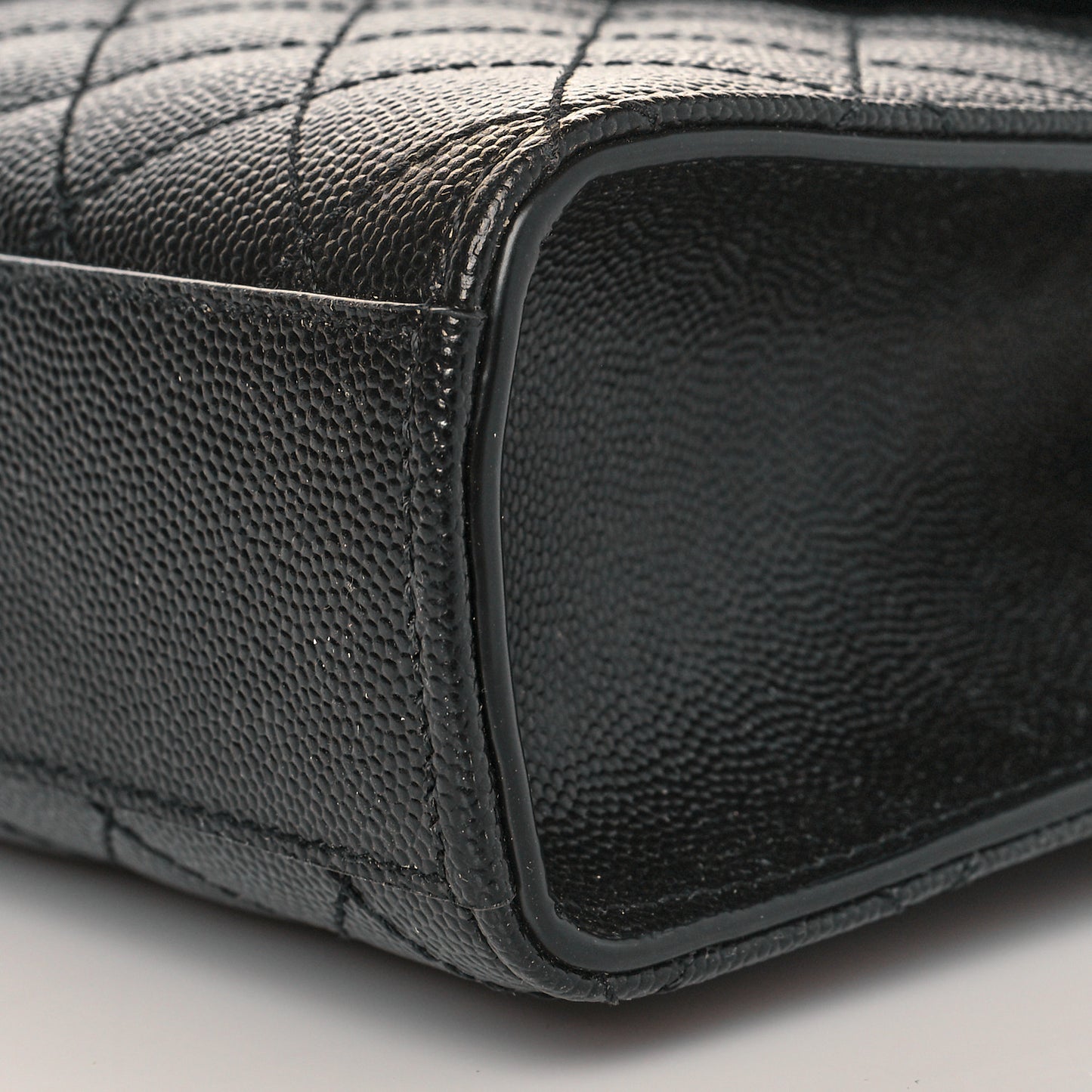 Grain De Poudre Textured Mixed Matelasse Triquilt Medium Monogram Satchel Black
