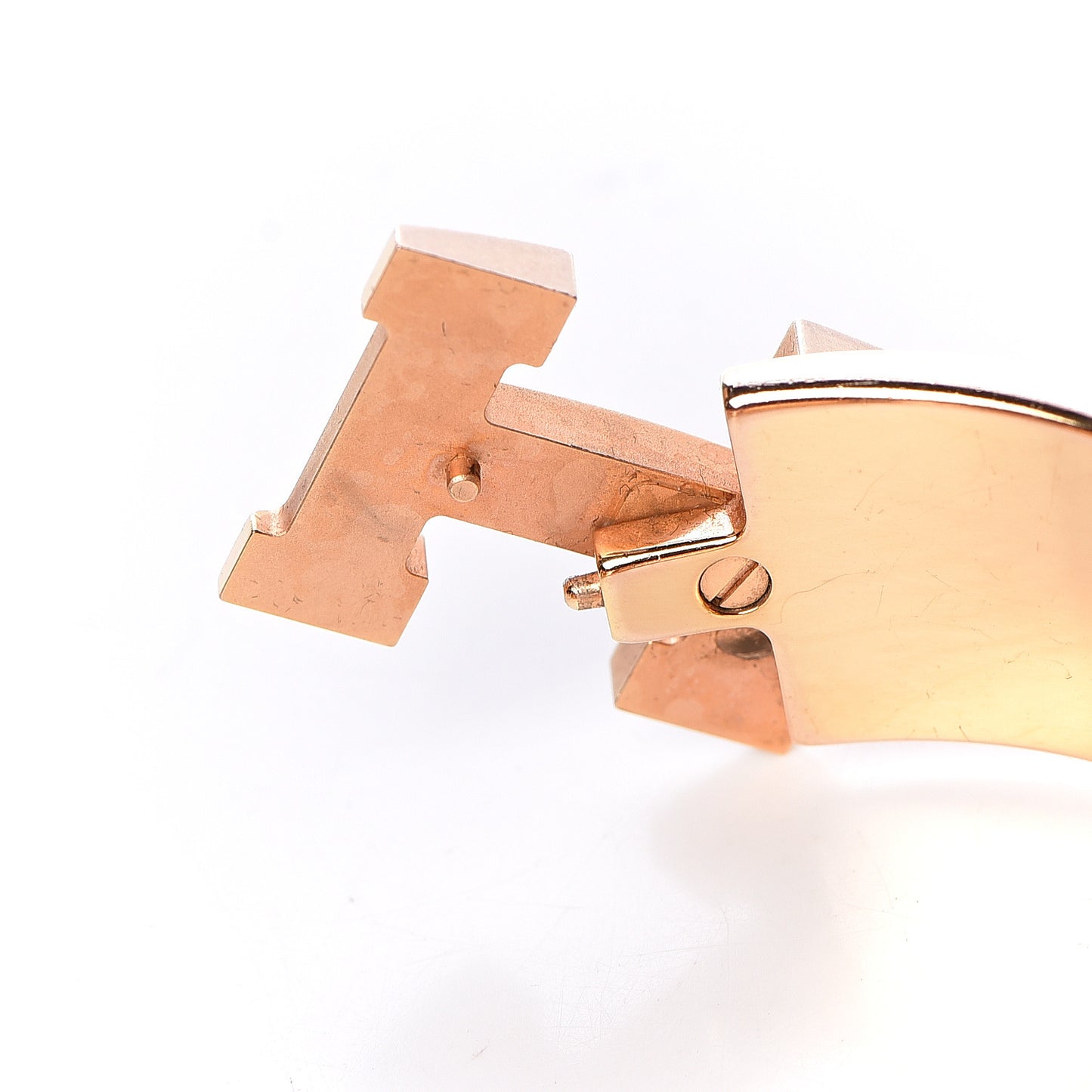 Enamel Wide Clic Clac H Bracelet GM Rose Saumon