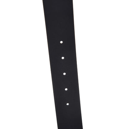 Gucci Textured Dollar Calfskin Nickel Double G 40mm Belt 80 32 Black 5 of 7