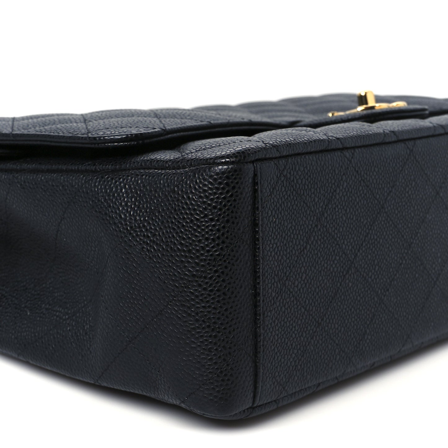 Caviar Quilted Maxi Double Flap Black