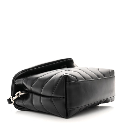 Saint Laurent Calfskin Y Quilted Monogram Toy Loulou Crossbody Bag Black 4 of 11