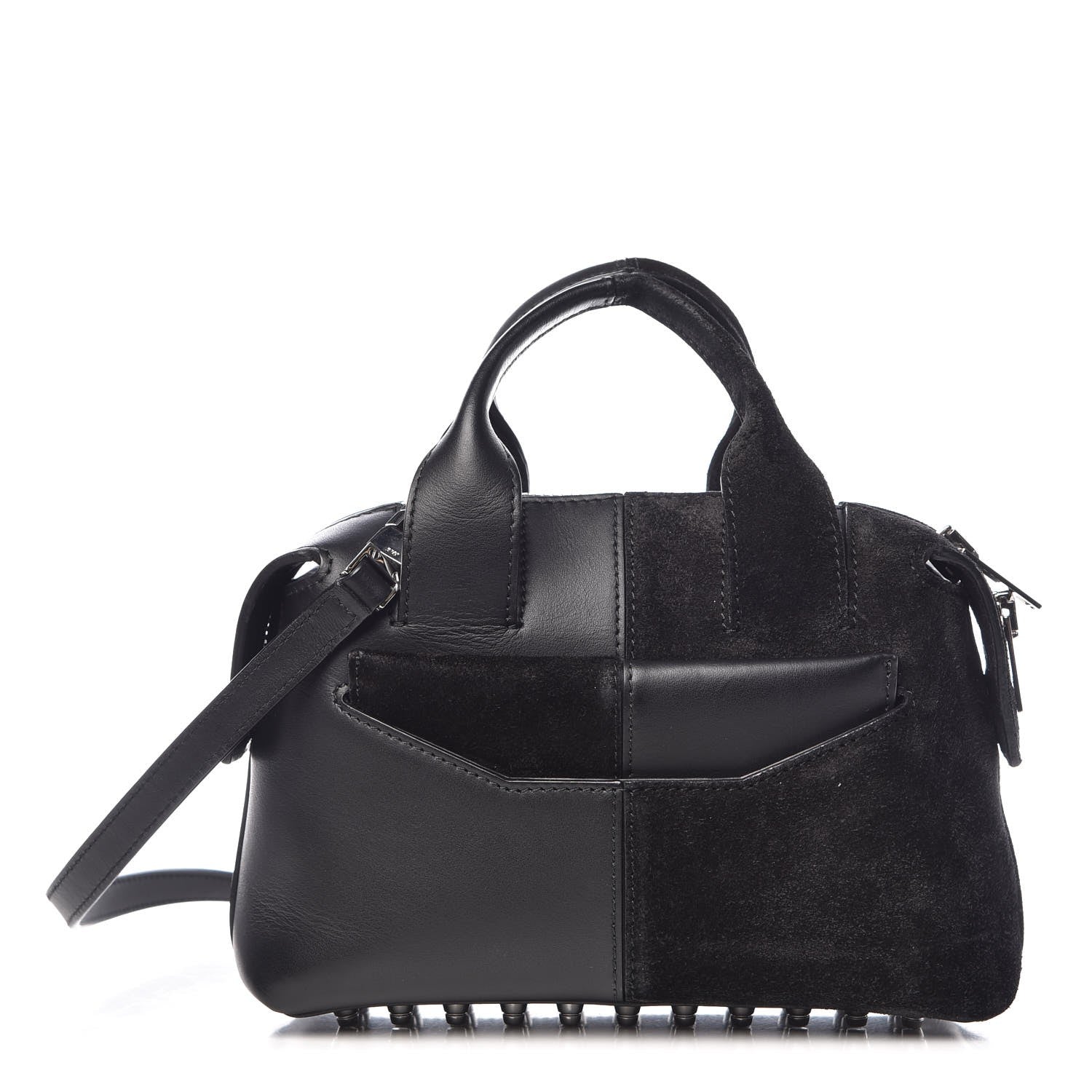Alexander Wang Suede Calfskin Small Rogue Satchel Black Silver Hardware 1 of 9