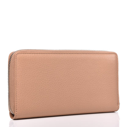 Gucci Cellarius Calfskin Bamboo Tassel Zip Around Wallet Camelia 3 of 9