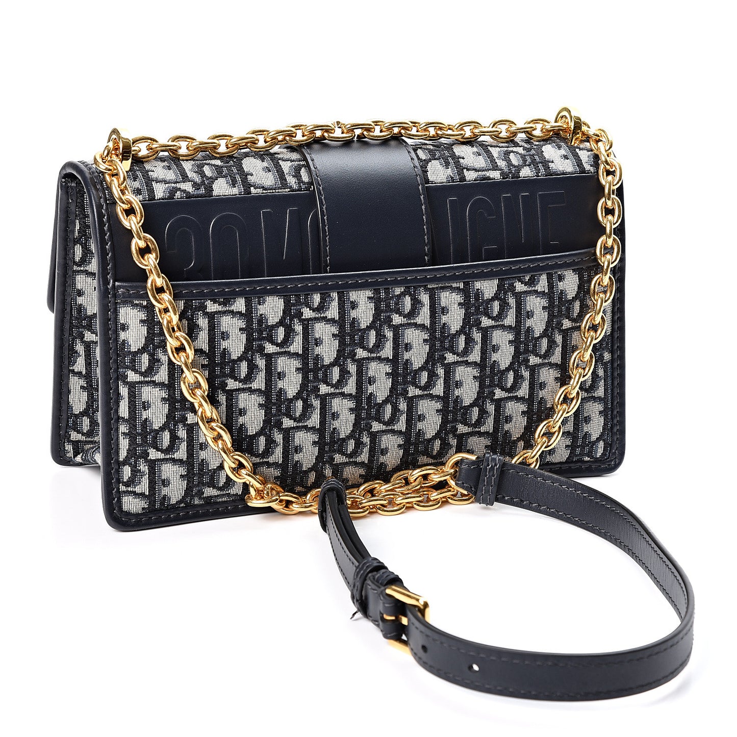 Oblique 30 Montaigne Chain Flap Bag Blue
