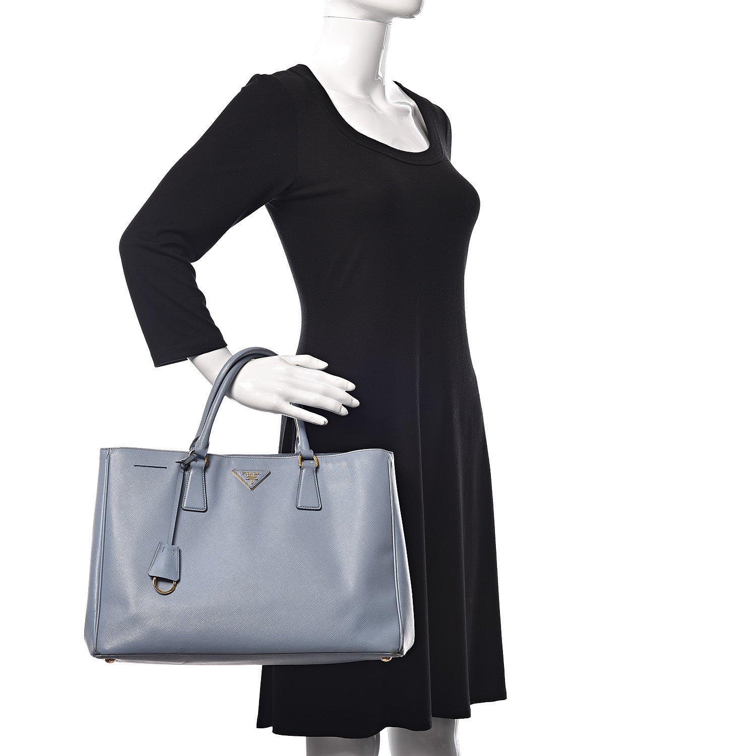 Prada Saffiano Cuir Large Double Bag Astrale 2 of 13