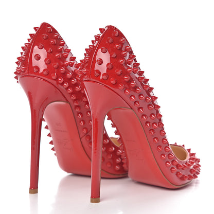 Christian Louboutin Patent Pigalle Spikes 120 Pumps 39 Flamenco 4 of 13