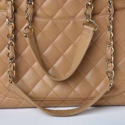 Chanel Caviar Quilted Grand Shopping Tote GST Beige 10 of 15