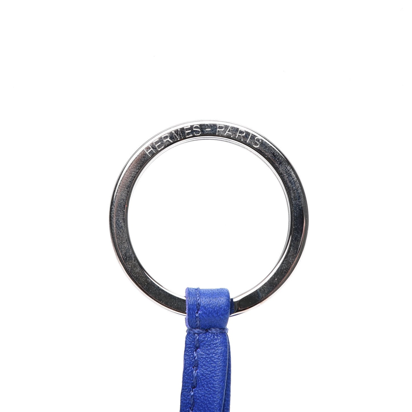 Lambskin Carmen Tassel Key Holder Bleu Electrique