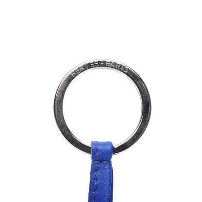 Hermes Lambskin Carmen Tassel Key Holder Bleu Electrique 3 of 3