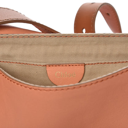 Chloe Calfskin Marcie Lock Messenger Peach Pink 6 of 7