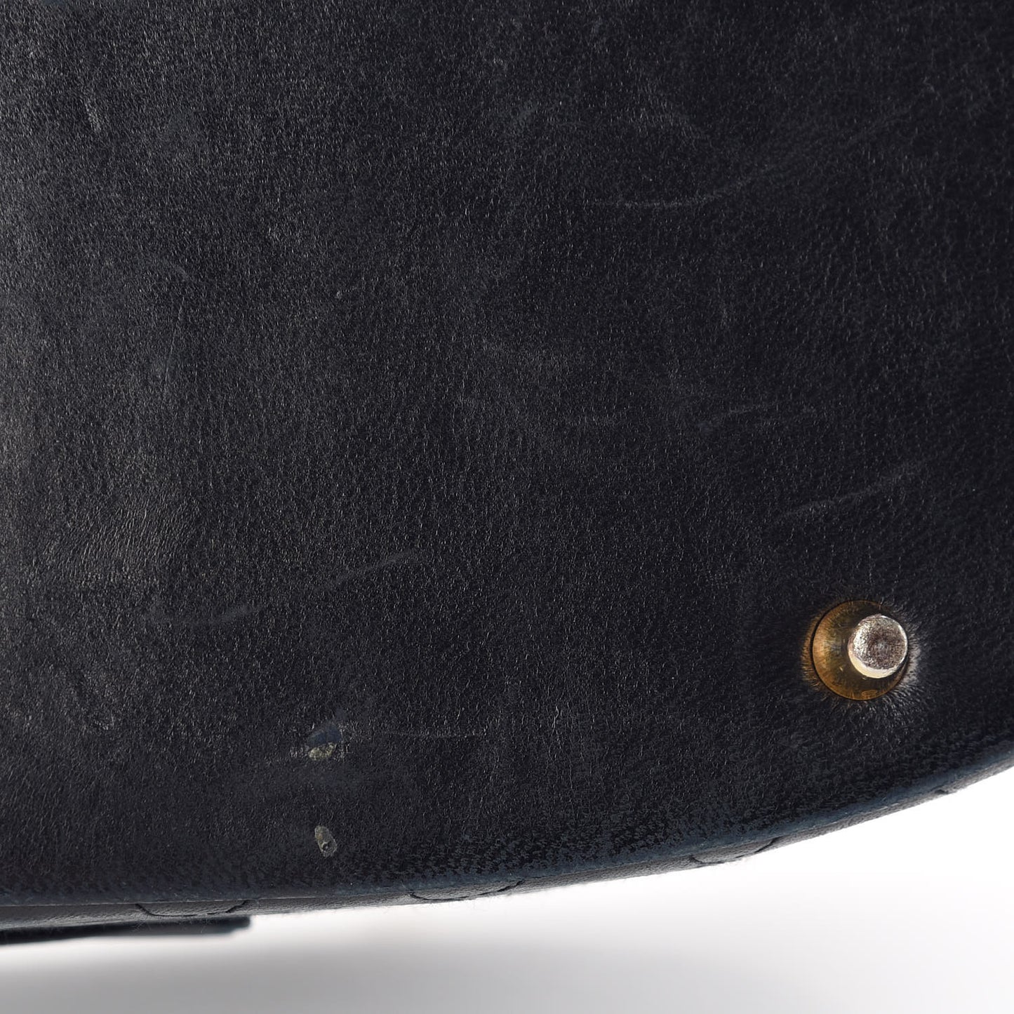 Lambskin Quilted Oval Vanity Train Case Navy