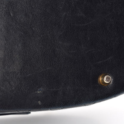 Chanel Lambskin Quilted Oval Vanity Train Case Navy 21 of 22