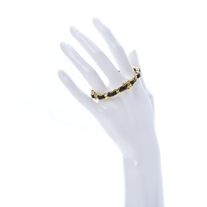 Chanel Lambskin More Is More Cuff Bracelet Black Gold 2 of 5