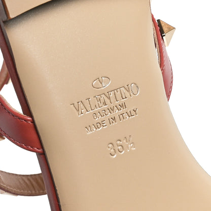Valentino Garavani Calfskin Nappa Rockstud Ankle Wrap Flat Thong Sandals 36.5 Ginger 7 of 9