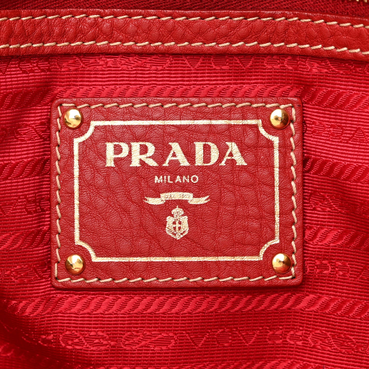 Prada Vitello Daino Tote Rosso 8 of 24
