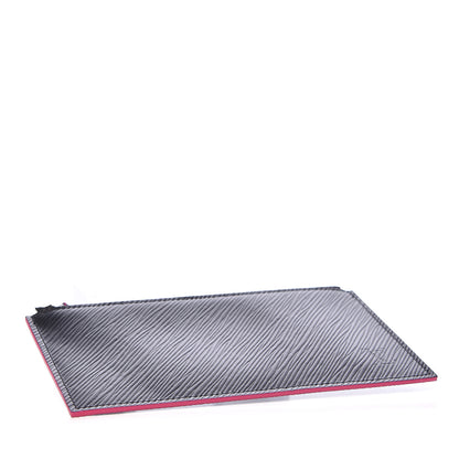 Louis Vuitton Epi Felicie Chain Wallet Zippered Insert Black Hot Pink 4 of 6