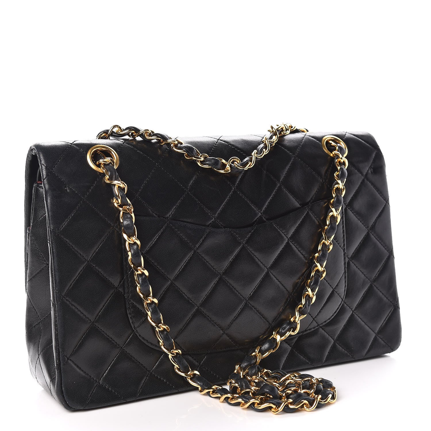 Chanel Lambskin Quilted Medium Double Flap Black 3 of 14