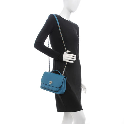 Chanel Caviar Quilted Small Business Affinity Flap Blue 2 of 8