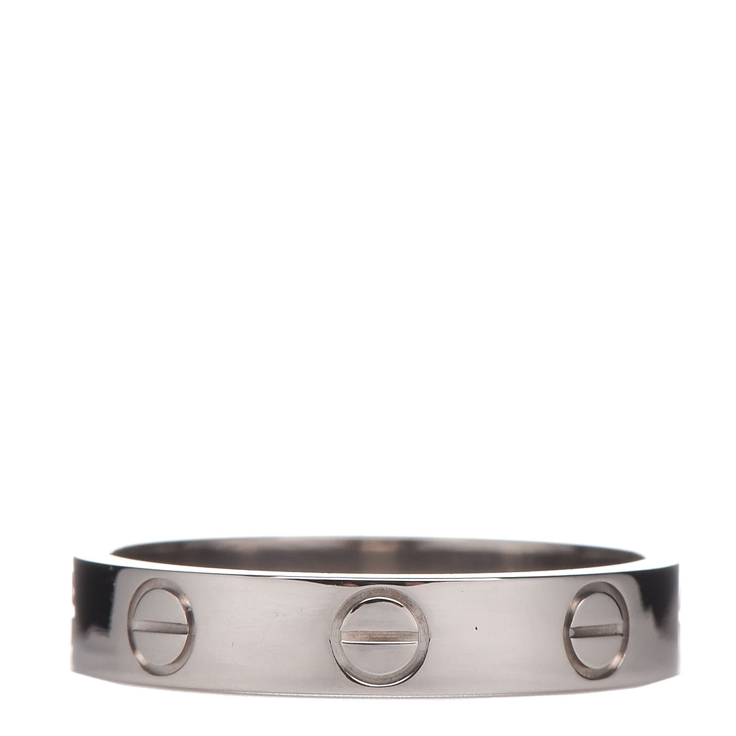 Cartier 18K White Gold 3.5mm LOVE Wedding Band Ring 51 5.75 3 of 4