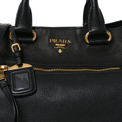 Prada Vitello Phenix Shopping Bag Black 7 of 9