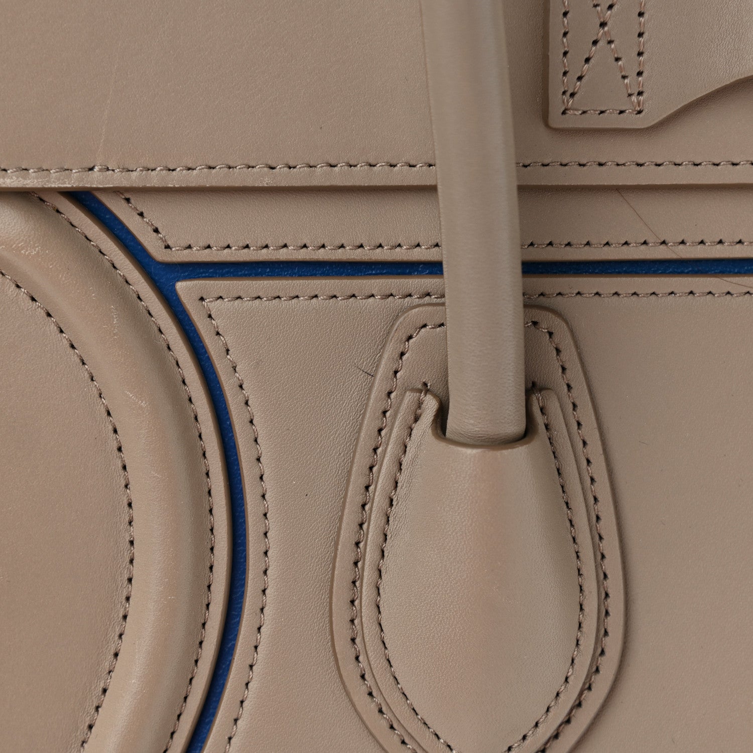 Celine Smooth Calfskin Interstice Micro Luggage Light Taupe 9 of 14