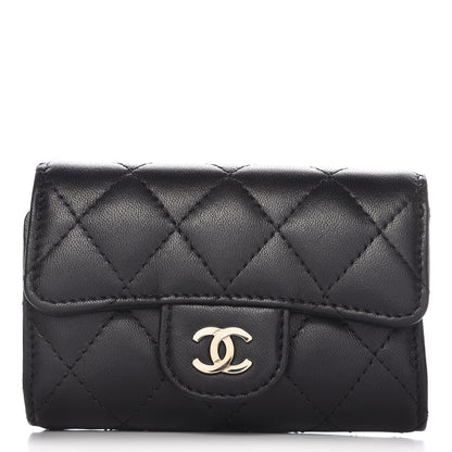 Chanel Lambskin Quilted 4 Key Holder Black 1 of 9