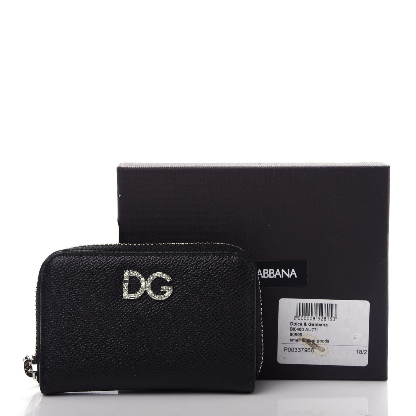 Dauphine Embellished Logo Zip Around Wallet Black