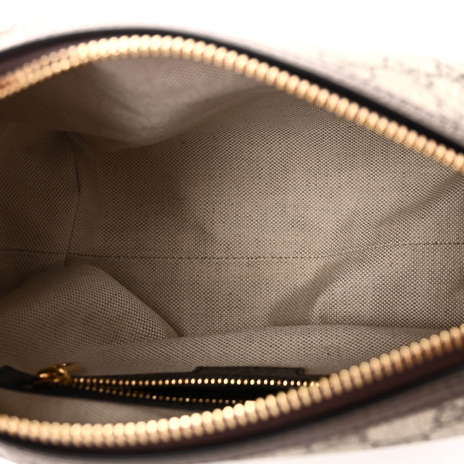 Gucci GG Supreme Monogram Textured Calfskin Web Super Mini Ophidia Shoulder Bag Beige Ebony New Acero 5 of 11