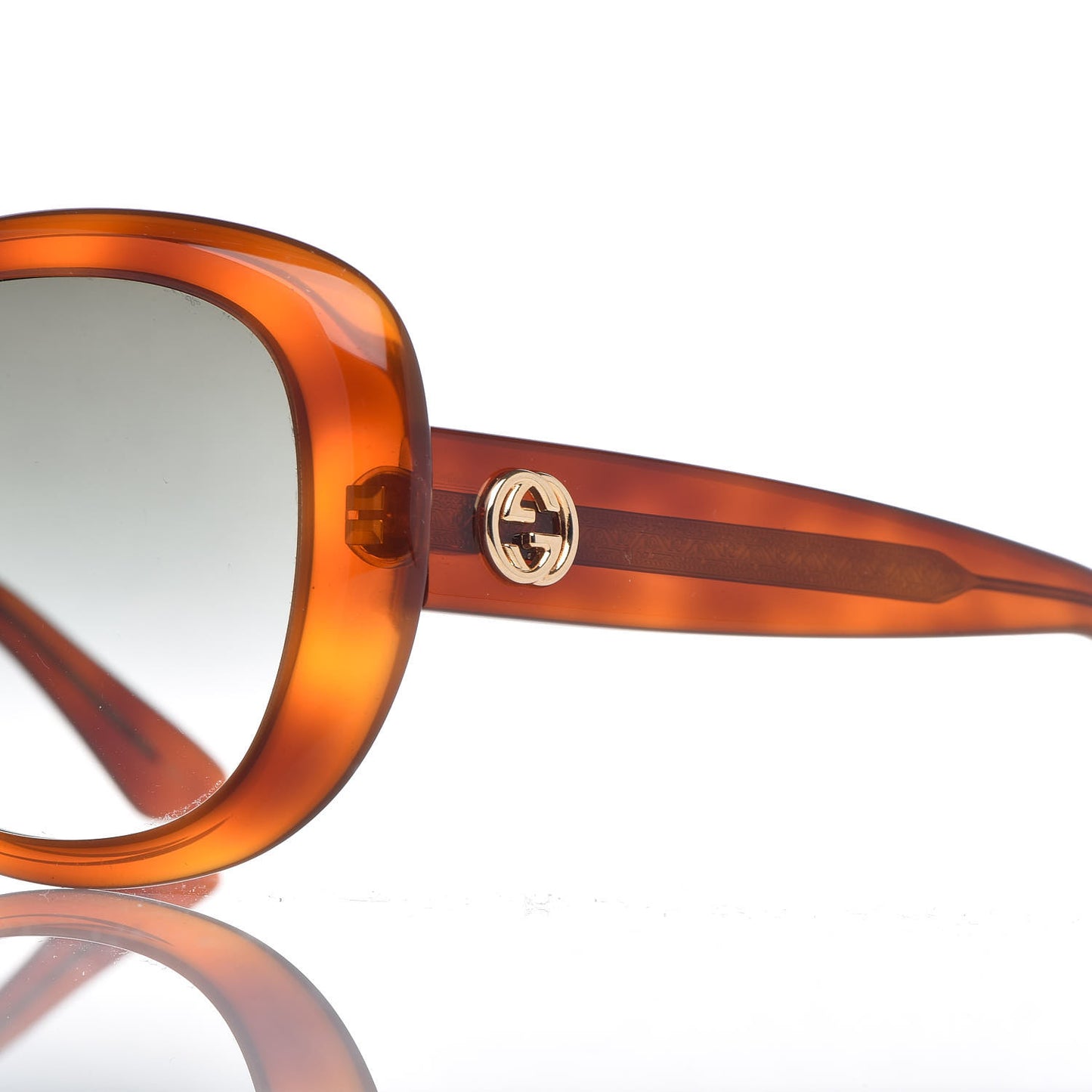 Round Sunglasses GG0140SA Avana Green