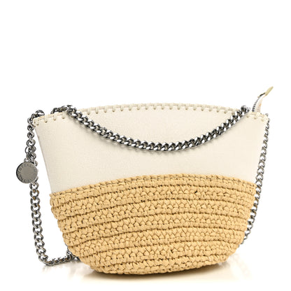 Stella McCartney Shaggy Deer Raffia Mini Shoulder Bag White 1 of 10