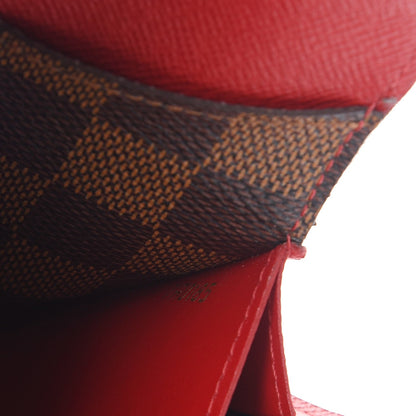 Louis Vuitton Damier Ebene Emilie Wallet Red 7 of 13