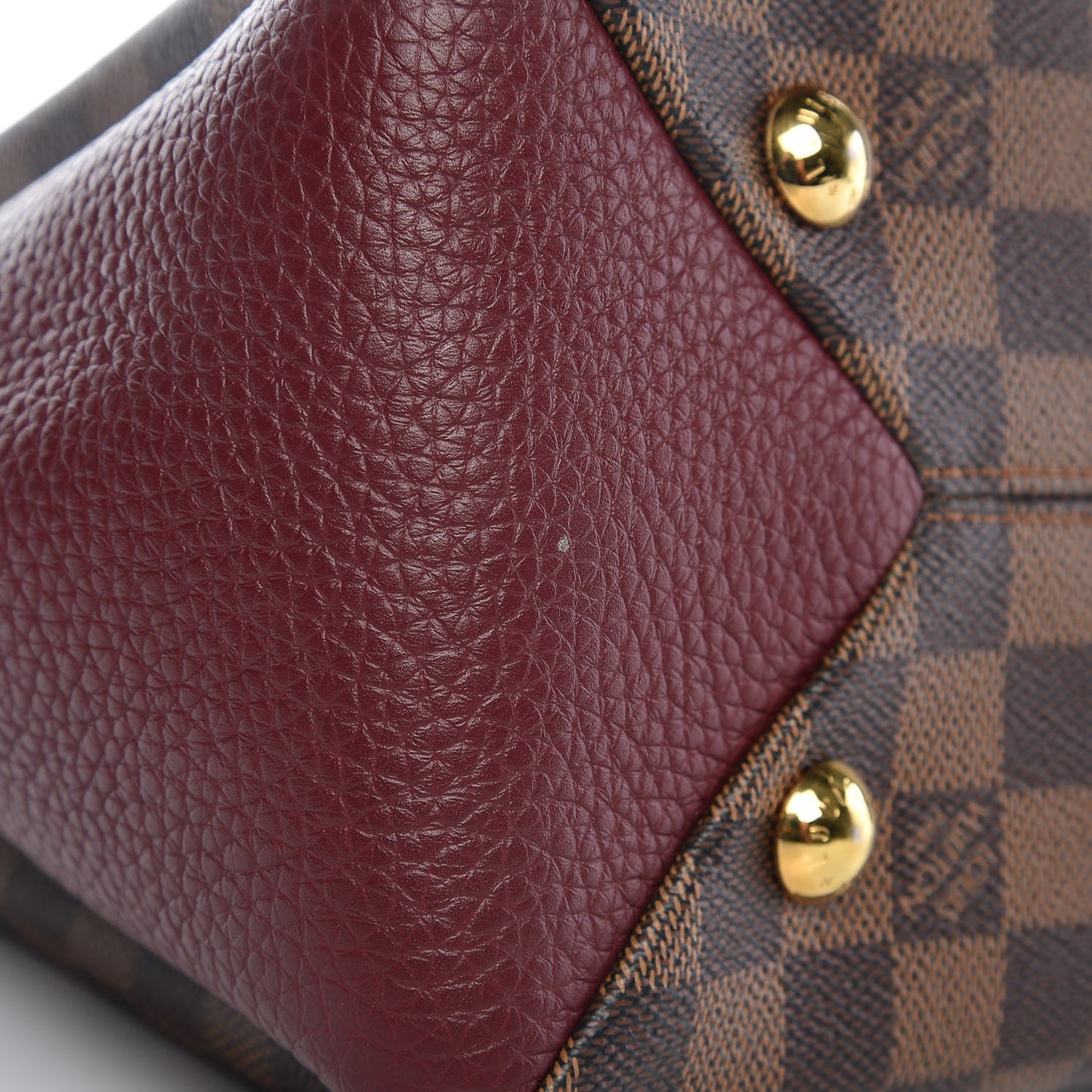 Damier Ebene Cuir Taurillon Brittany Bordeaux