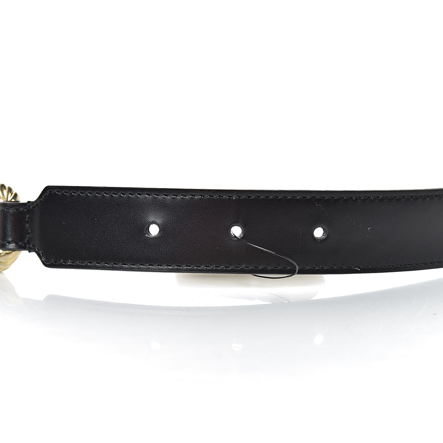 Gucci Calfskin Torchon Double G Chain 25mm Belt 85 34 Black 5 of 6