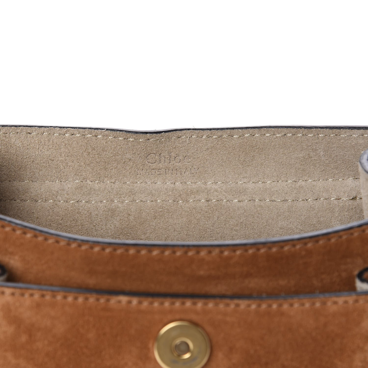 Chloe Suede Calfskin Braided Mini Hudson Shoulder Bag Caramel 8 of 10